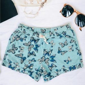 Girls XL: Butterfly Stripe Shorts